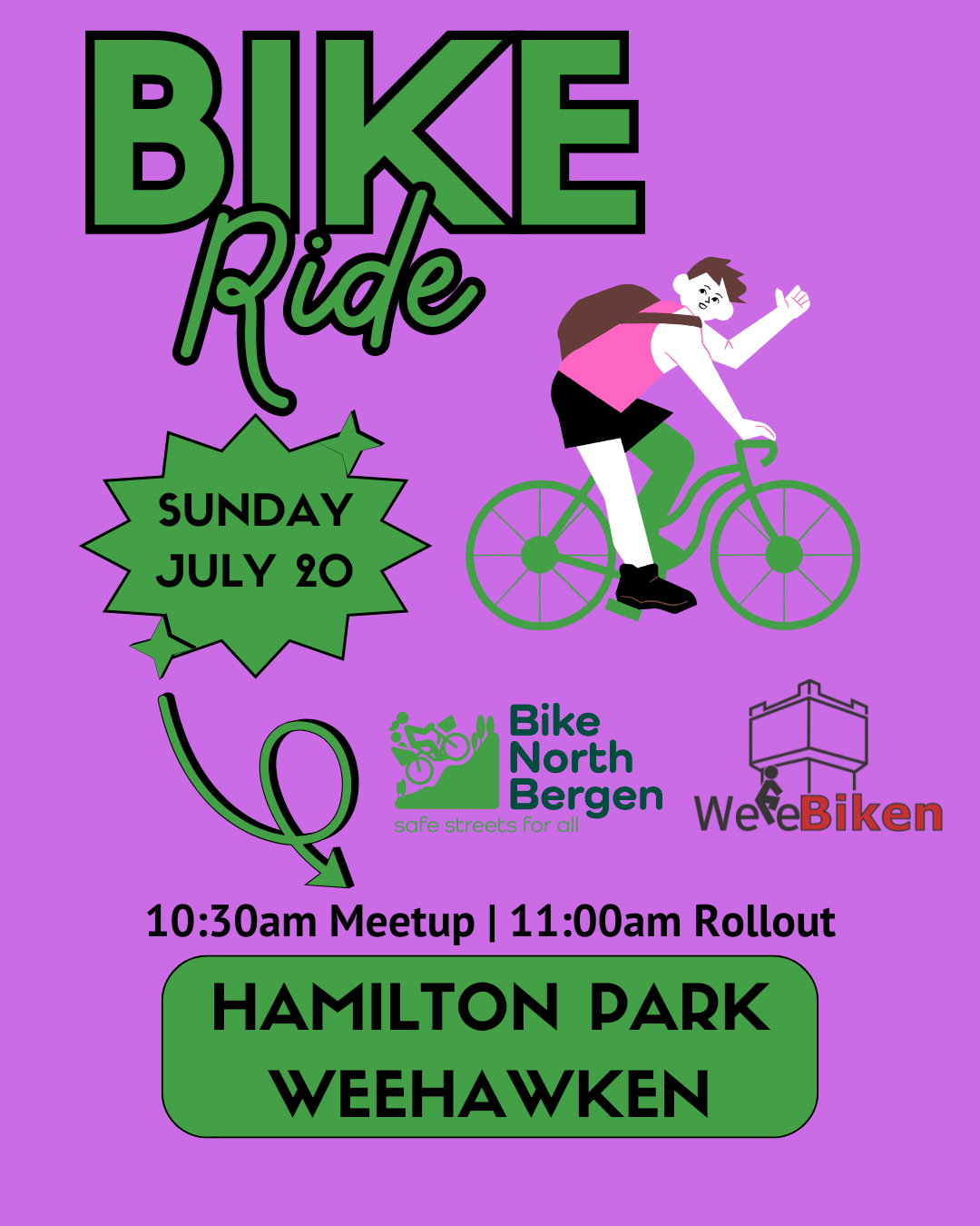 Sunday July 20 Ride Details!